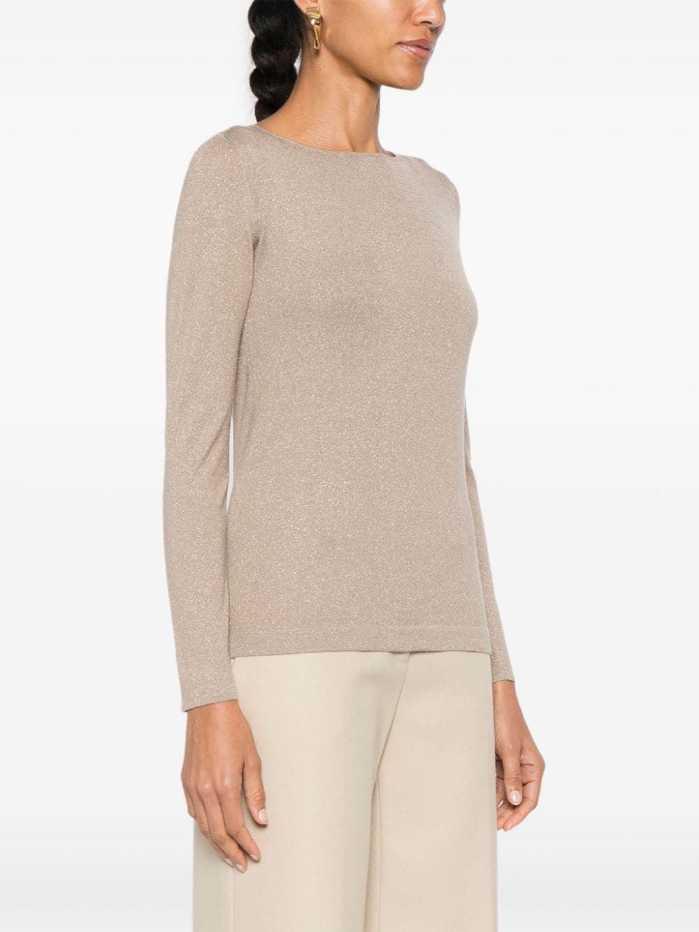 BRUNELLO CUCINELLI Luxurious Textured Knit T-Shirt for Women