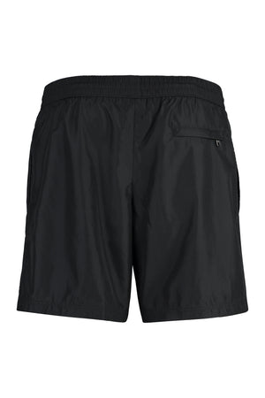 DOLCE & GABBANA Men's Black Nylon Swim Shorts for SS24