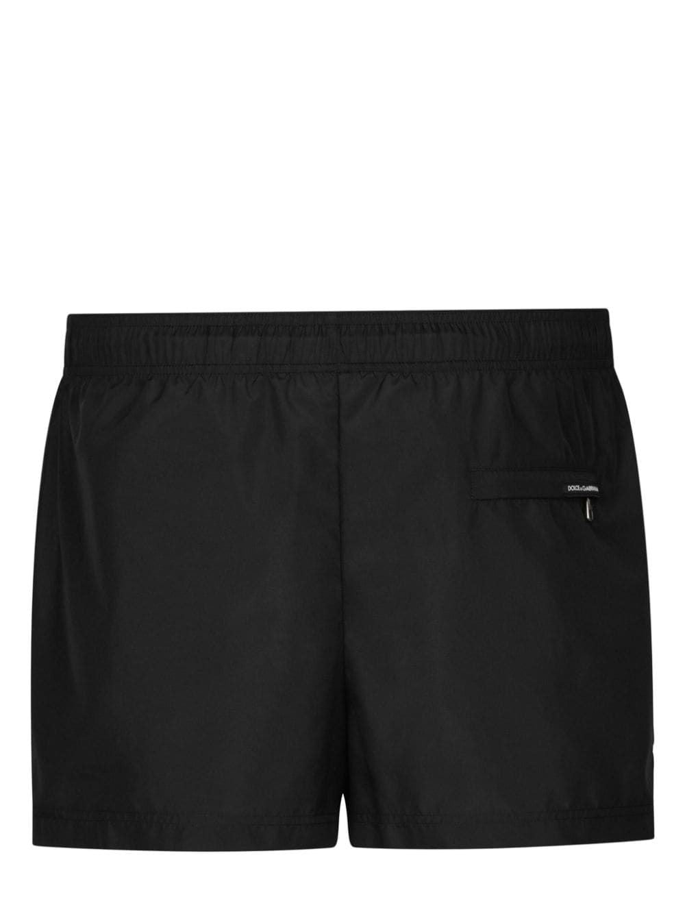 DOLCE & GABBANA Logo Print Swim Shorts for Men in Black - SS24