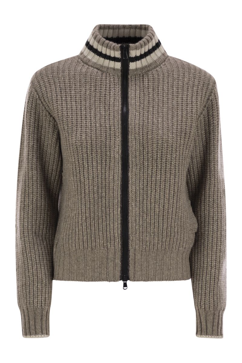 BRUNELLO CUCINELLI Luxurious Cashmere Cardigan with Shiny Trims