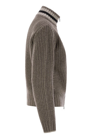 BRUNELLO CUCINELLI Luxurious Cashmere Cardigan with Shiny Trims