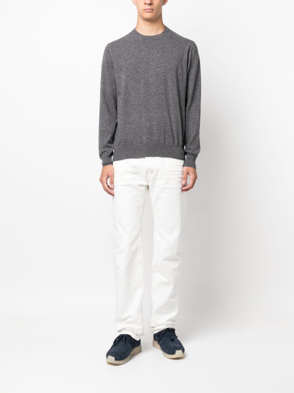 COLOMBO Men's 23FW Grey Sweater for Fall/Winter 2024