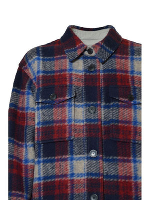 ISABEL MARANT ETOILE Blue/Red Flannel Shirt for Women - SS23 Collection