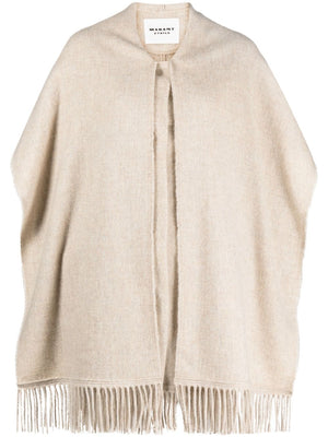 ISABEL MARANT ETOILE Effortless Style: Recycled Wool Cape in Ecrucast by Marant Étoile