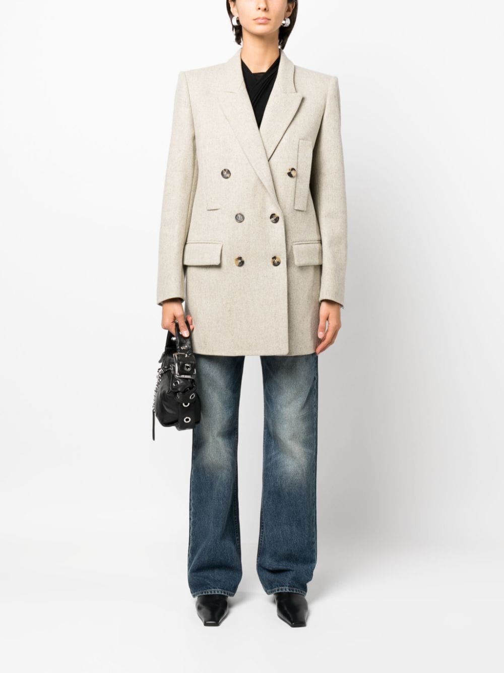 Tan Double-Breasted Blazer for Women by Isabel Marant - FW23 Collection