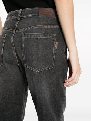 Quần Jeans Xám Xịn Có Chi Tiết Xích