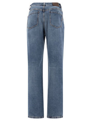 BRUNELLO CUCINELLI High Rise Relaxed Fit Jeans with Shiny Tab