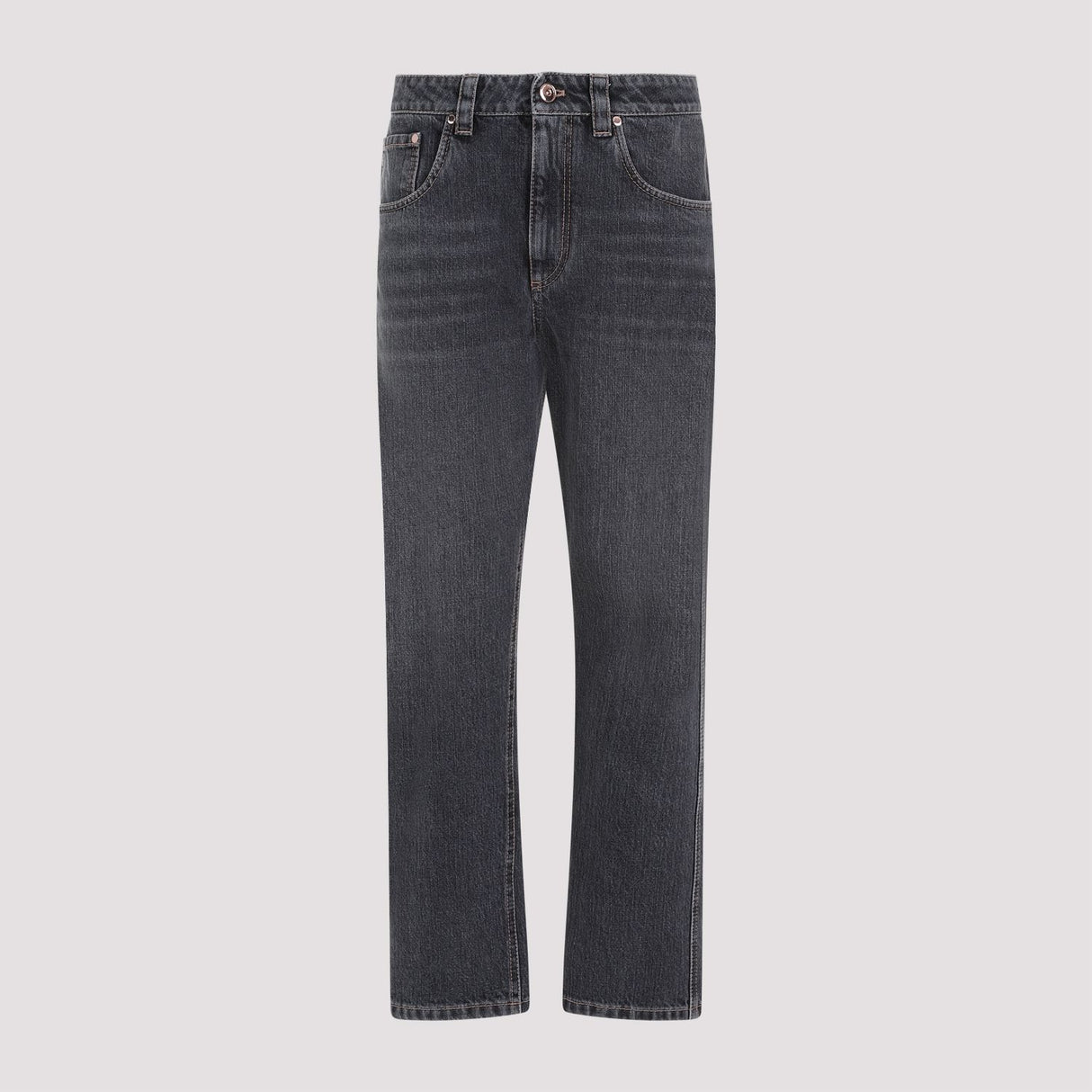 BRUNELLO CUCINELLI Grey 100% Cotton Jeans for Women - SS24 Collection