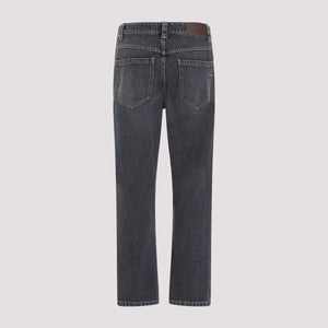 BRUNELLO CUCINELLI Grey 100% Cotton Jeans for Women - SS24 Collection