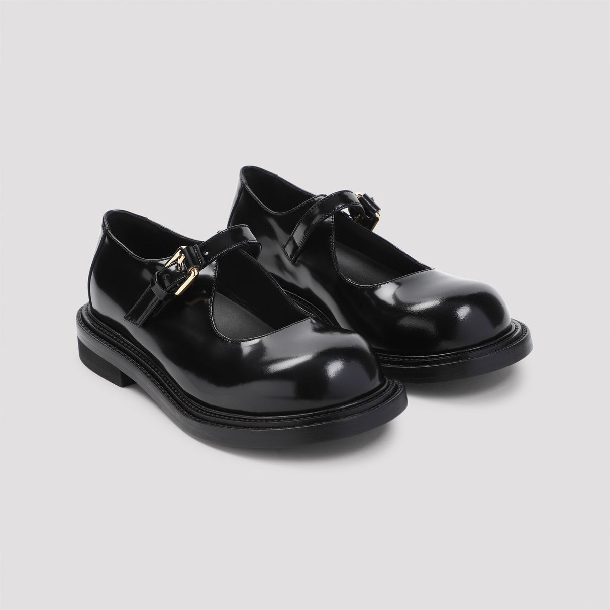 MOSCHINO COUTURE Elegant Black Leather Loafer with 3cm Heel