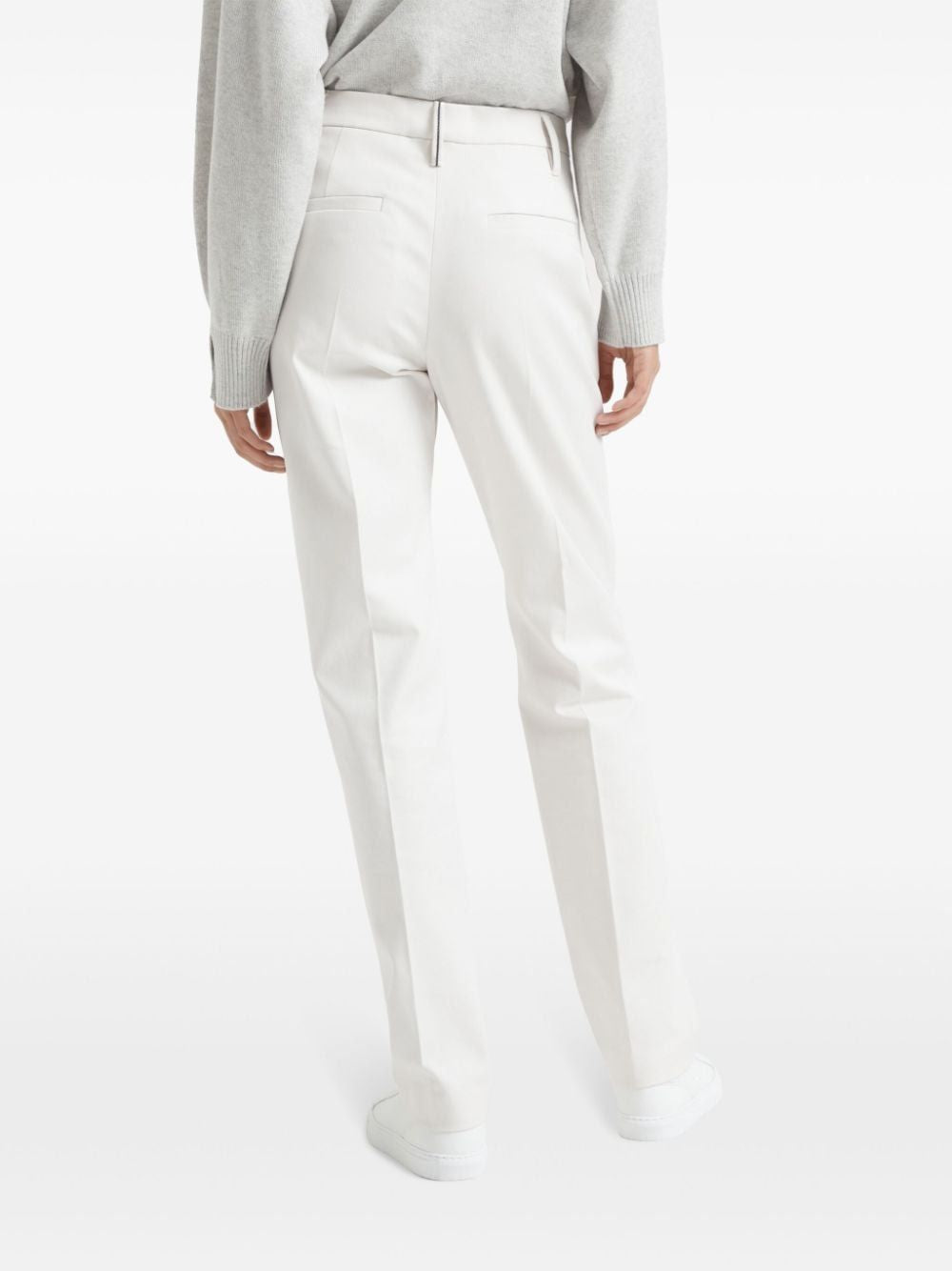 BRUNELLO CUCINELLI Embellished Elegance Trousers with Monili Details