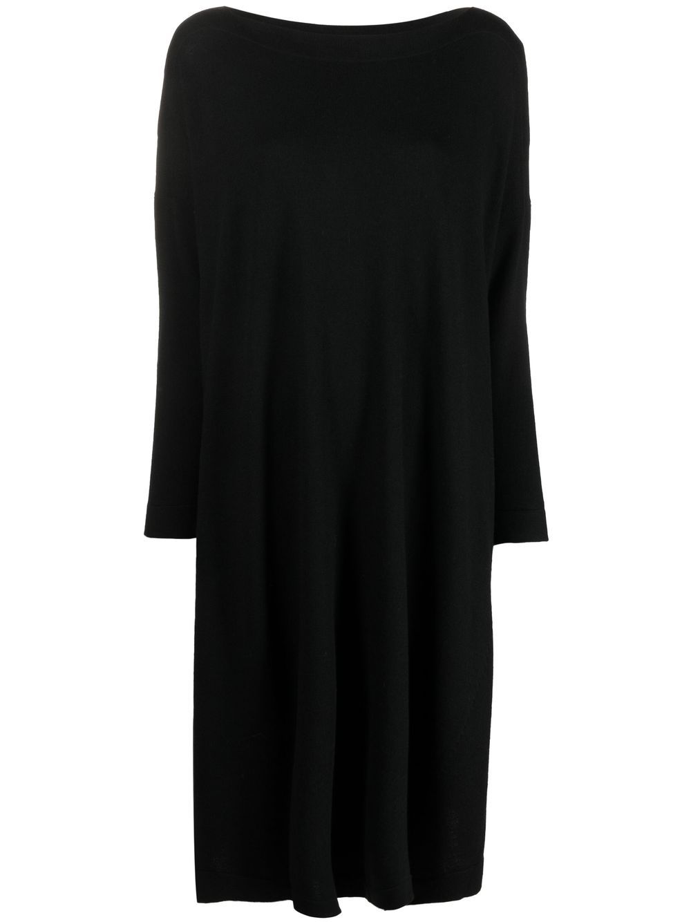 DANIELA GREGIS Black Oversized Wool Short Dress for Women - FW23