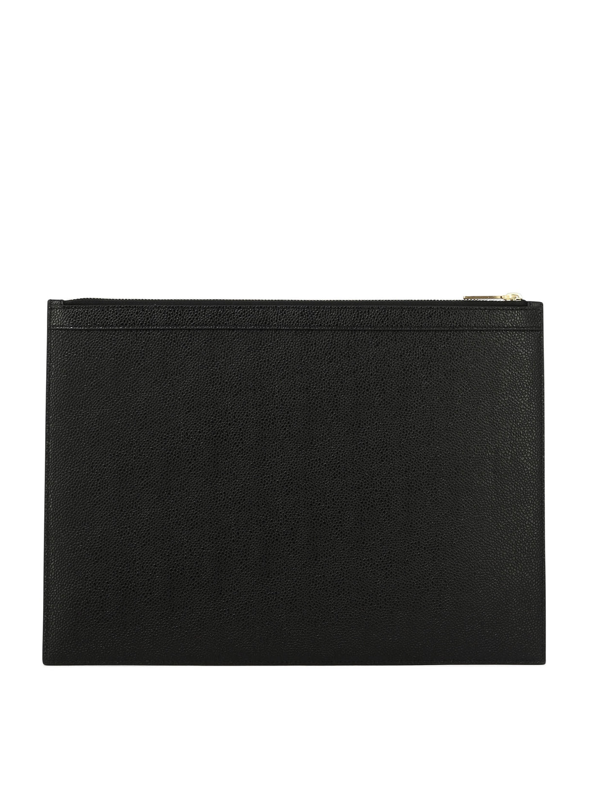 THOM BROWNE Sleek and Sophisticated Black Leather Document Holder for Men