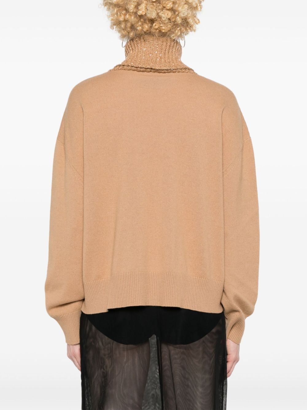 FABIANA FILIPPI Wool and Silk Blend Turtleneck Sweater