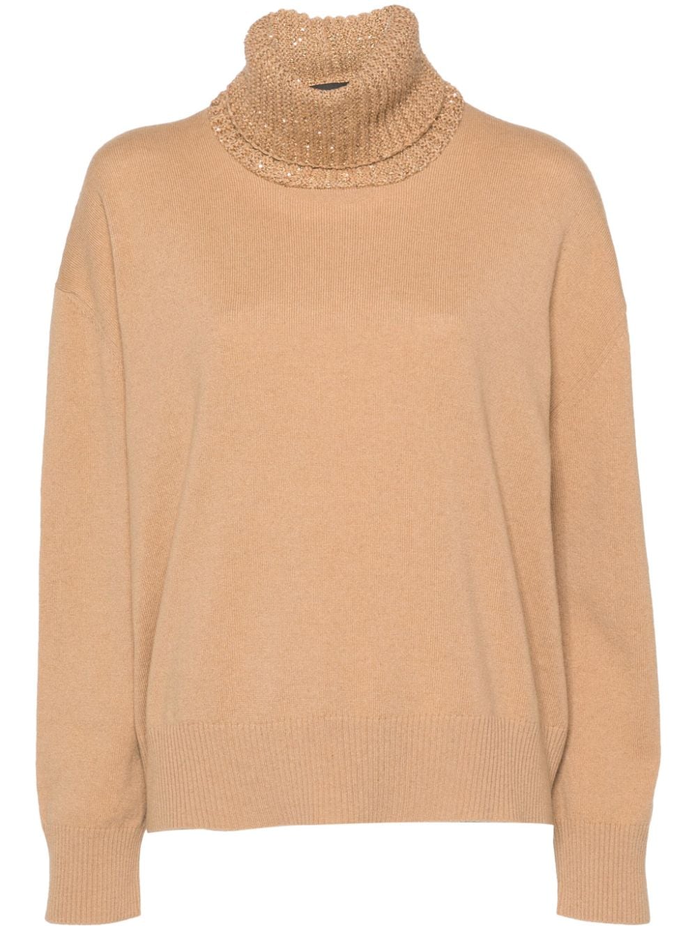 FABIANA FILIPPI Wool and Silk Blend Turtleneck Sweater