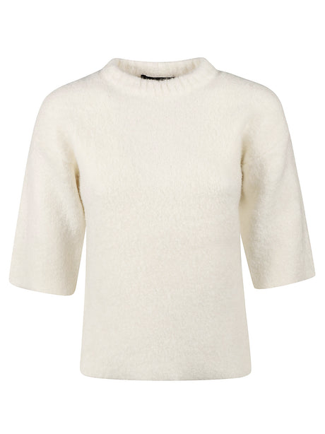 FABIANA FILIPPI IVORY CASHMERE BLEND BOUCLÉ SWEATER