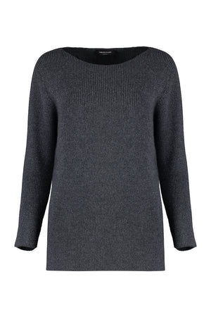 FABIANA FILIPPI Elegant Grey Wool Blend Sweater with Lurex Accents