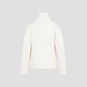 FABIANA FILIPPI Luxurious Winter White Wool-Blend Turtleneck Sweater