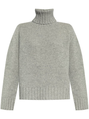 FABIANA FILIPPI Elegant Grey Wool-Silk Turtleneck Sweater