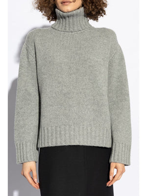 FABIANA FILIPPI Elegant Grey Wool-Silk Turtleneck Sweater