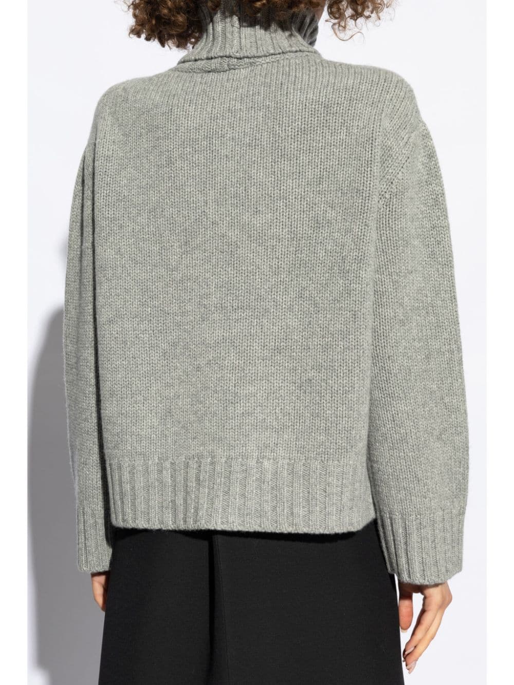 FABIANA FILIPPI Elegant Grey Wool-Silk Turtleneck Sweater