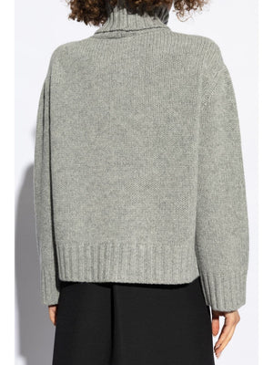 FABIANA FILIPPI Elegant Grey Wool-Silk Turtleneck Sweater