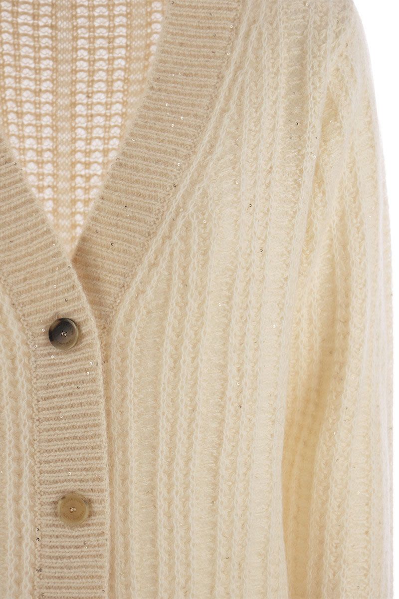 FABIANA FILIPPI Elegant Loose Fit Ribbed Cardigan