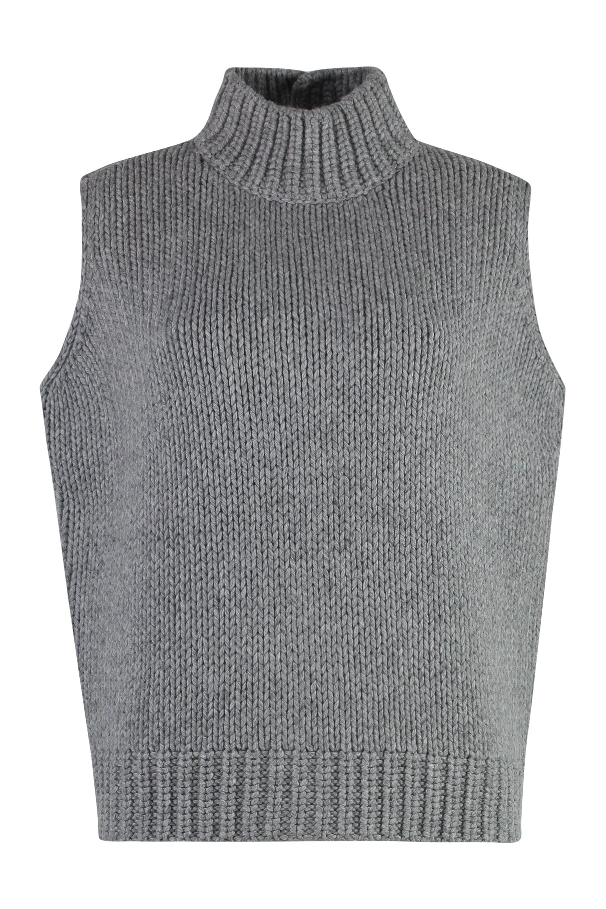 FABIANA FILIPPI Wool Blend Knit Front Vest for Women - Fall/Winter 2024