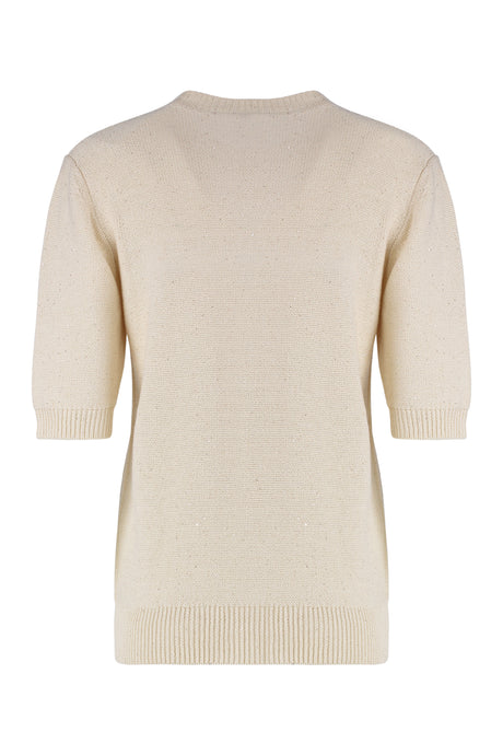 FABIANA FILIPPI Short Sleeve Sequin Sweater