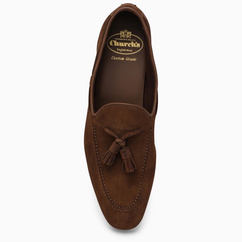 CHURCH'S Classic Brown Leather Loafers with Tassel Detail for Men