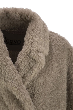 HERNO Curly Faux Fur Relaxed Fit Jacket