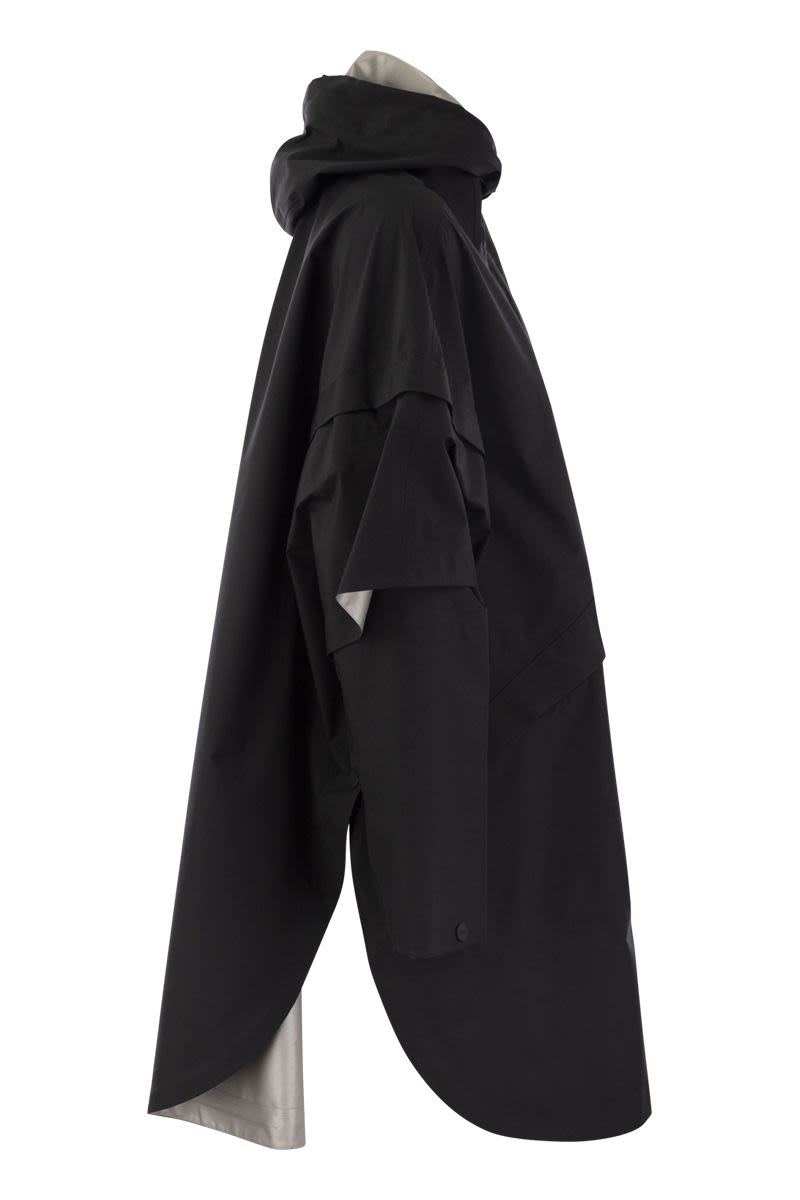 HERNO Removable Sleeve Cape Jacket