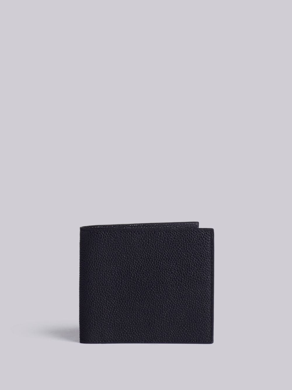 THOM BROWNE Pebble Grain Mini Black Leather Wallet