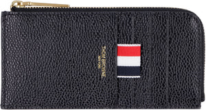 THOM BROWNE Men's Grain Leather Cardholder for FW23