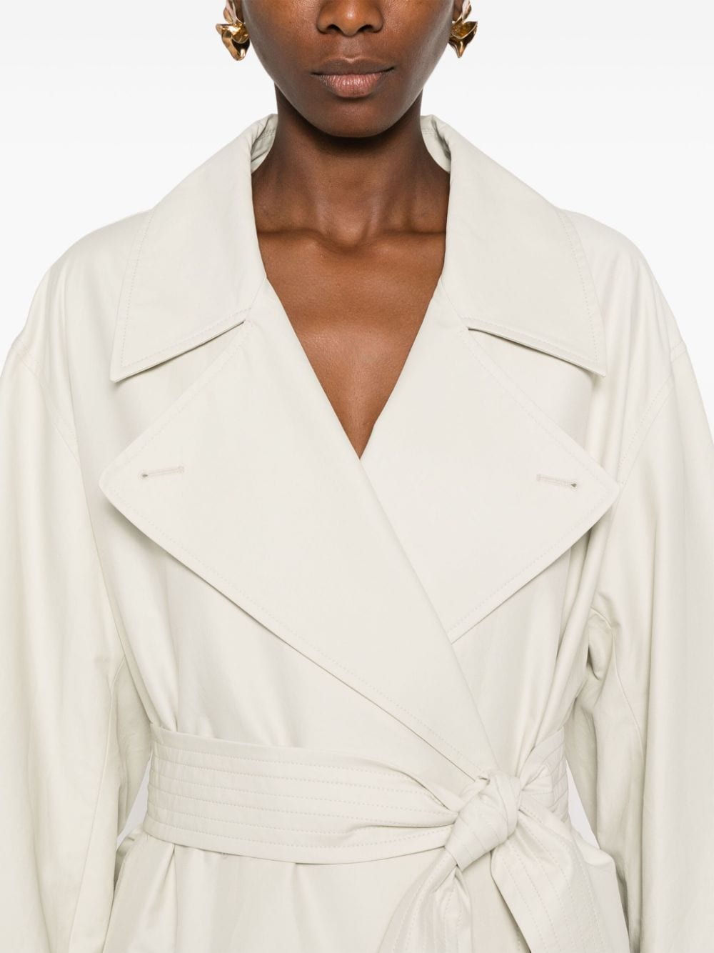 STUDIO NICHOLSON Double-Breasted Belted Jacket - Mid-Length