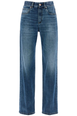 BRUNELLO CUCINELLI High-Rise Indigo Blue Stretch Denim Jeans