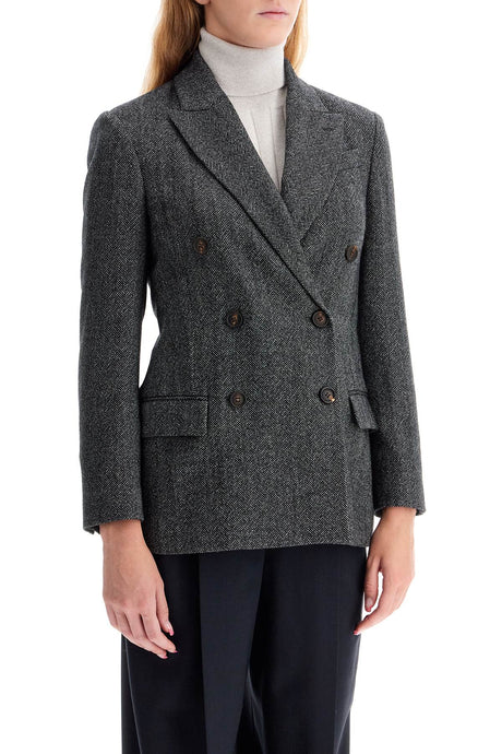 BRUNELLO CUCINELLI Chevron Wool Carded Tech Jacket - Regular Fit