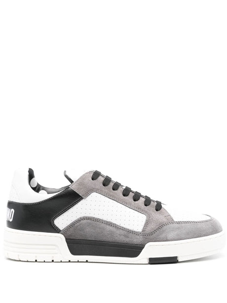 MOSCHINO COUTURE Panelled Leather Sneakers