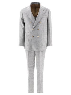 BRUNELLO CUCINELLI Classic Grey Suit Set for Men - 24SS Season