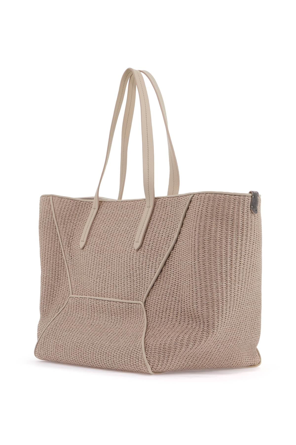 BRUNELLO CUCINELLI Chic Raffia Shopping Handbag