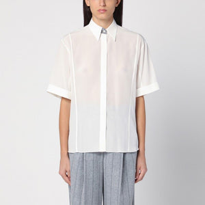 BRUNELLO CUCINELLI Elegant Silk Shirt with Wide Short Sleeves