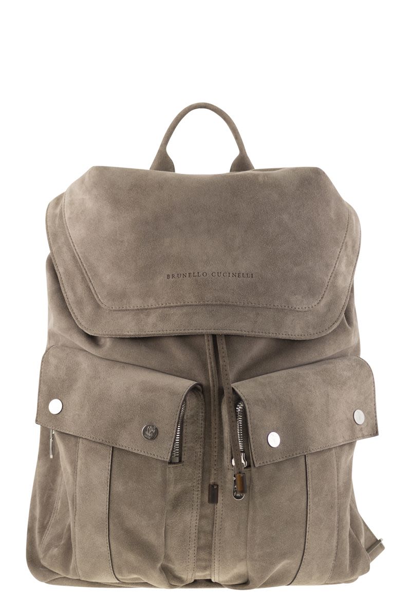 BRUNELLO CUCINELLI Elevated Suede Backpack - 32x44x18 cm