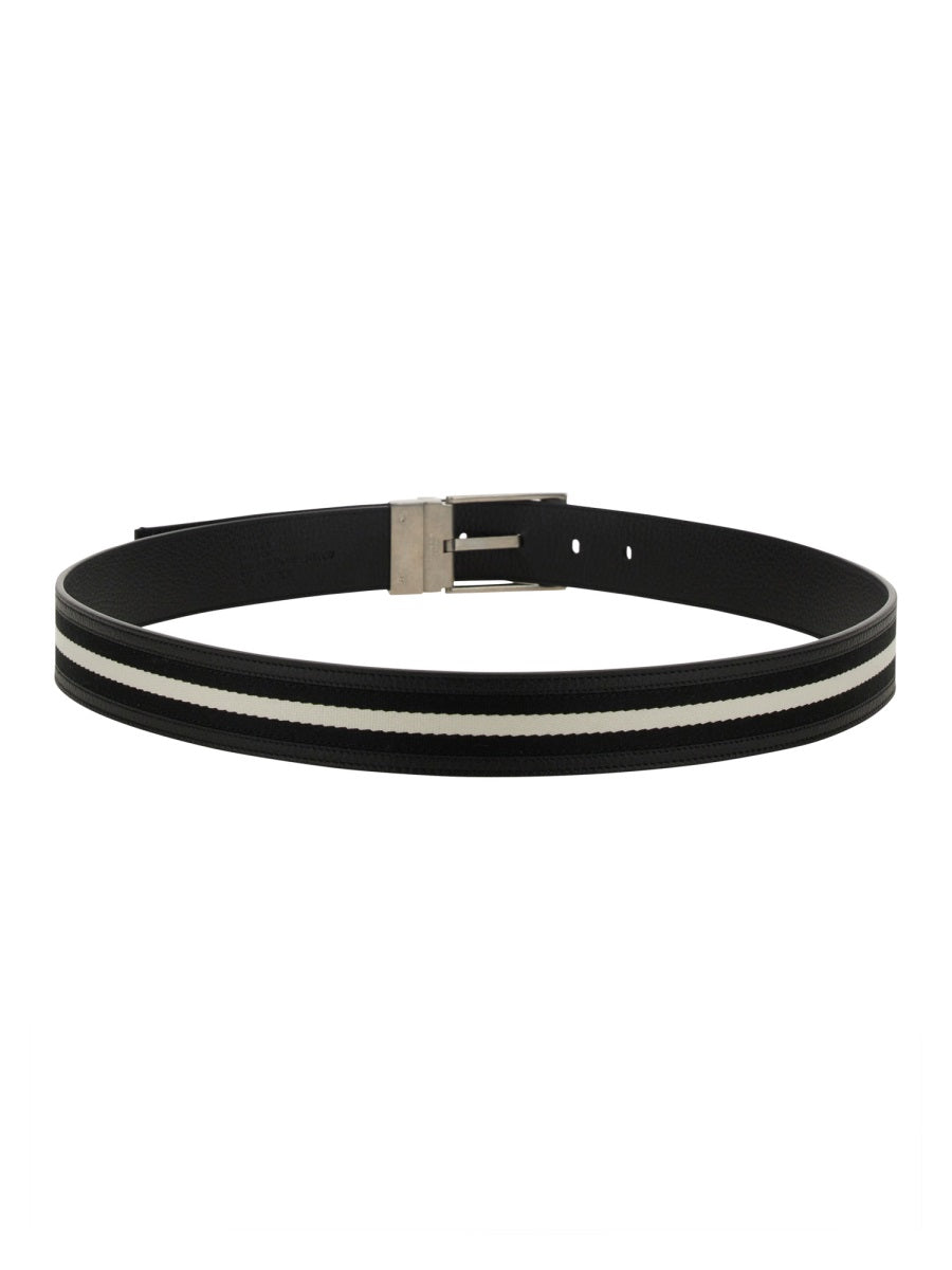 BALLY Elegant Bovine Leather Belt for Men