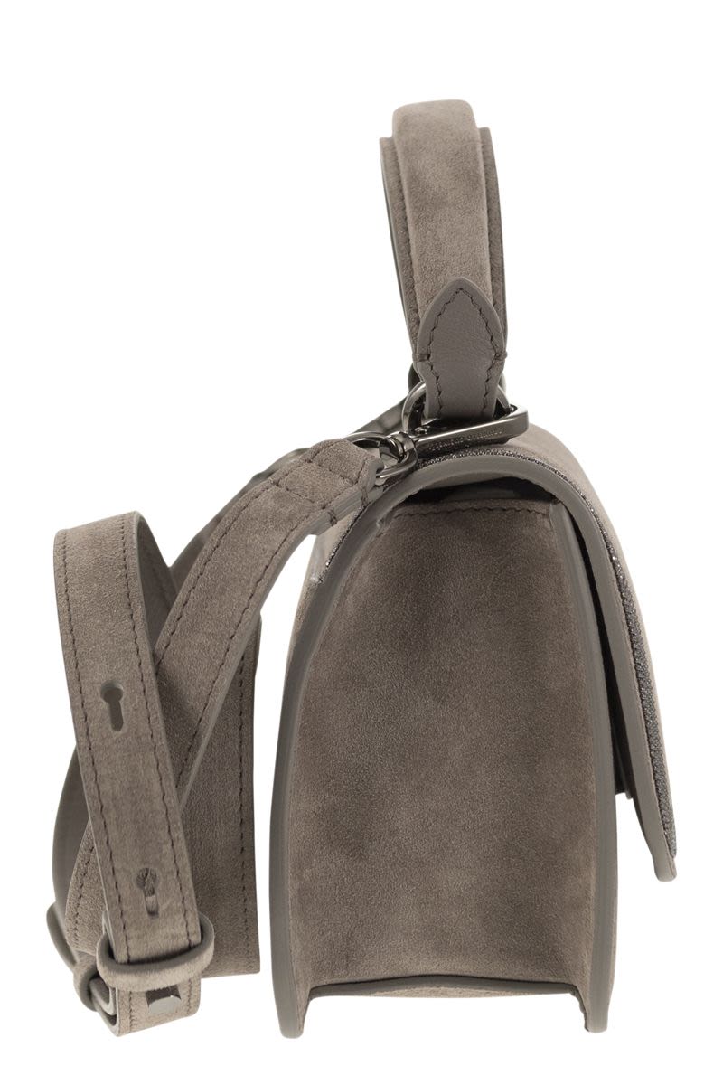 BRUNELLO CUCINELLI Contemporary Suede Handbag for Women - Elegant and Refined