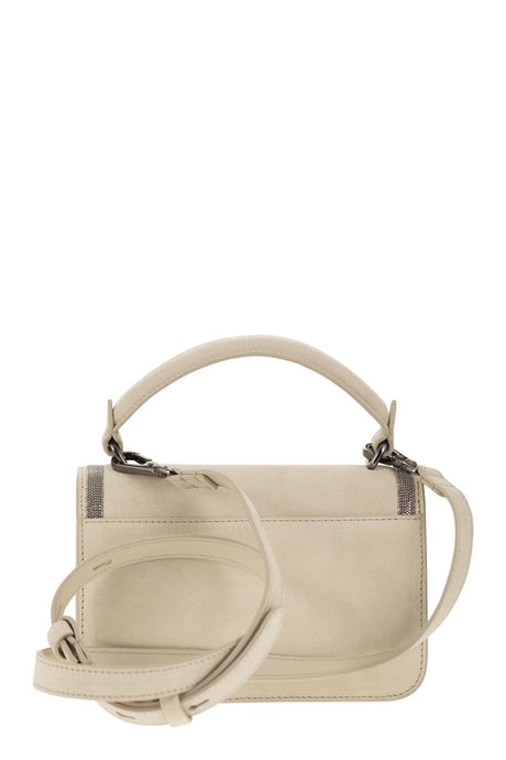 BRUNELLO CUCINELLI Refined Suede Handbag with Contemporary Design Elements