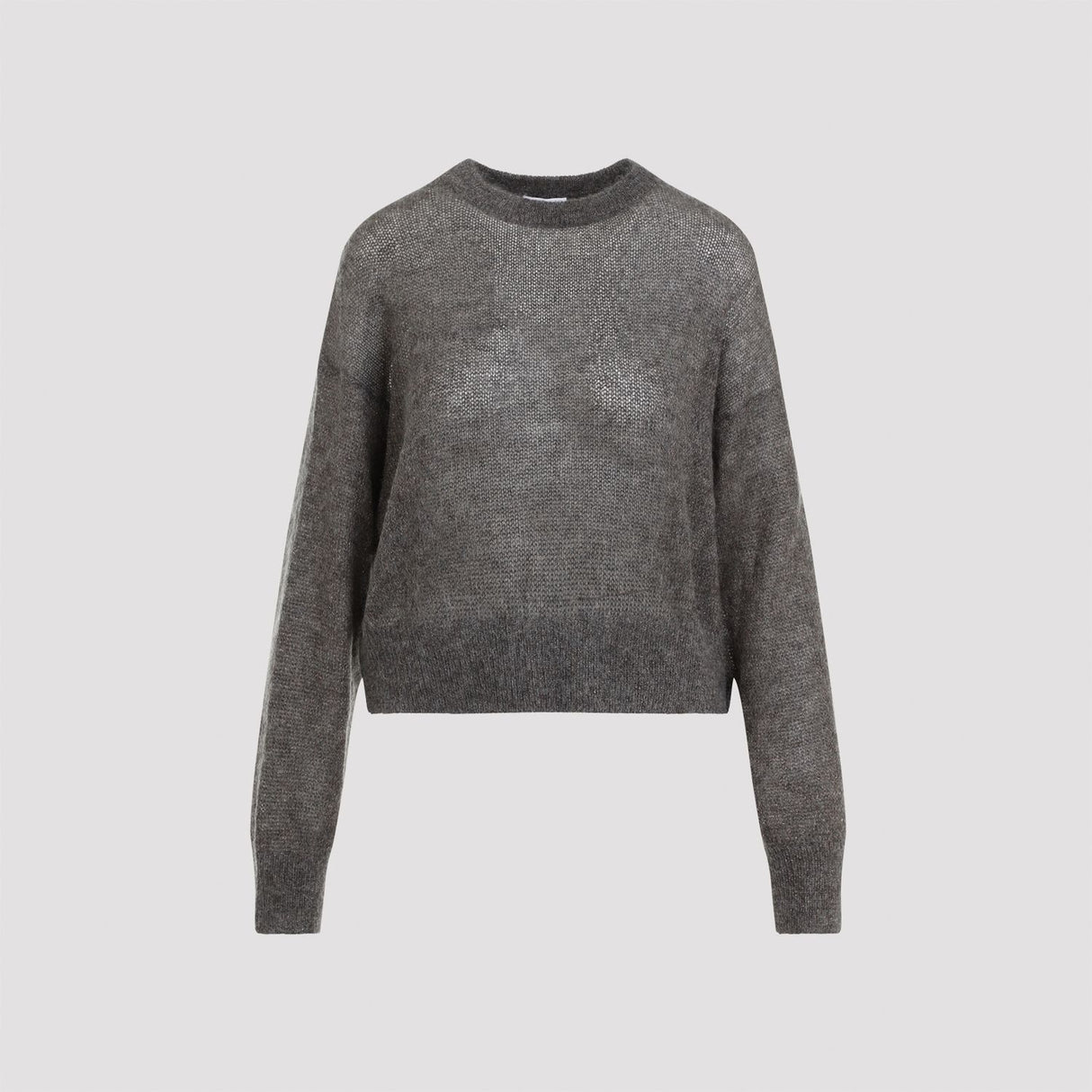 BRUNELLO CUCINELLI Shimmering Gray Mohair Blend Sweater