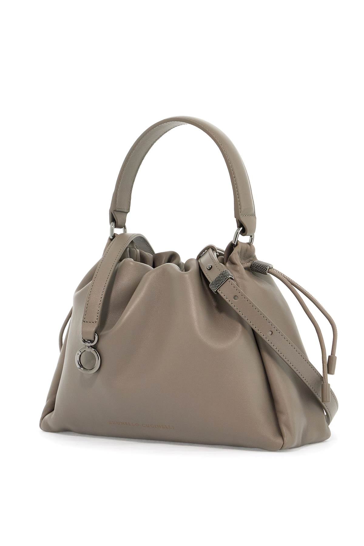 BRUNELLO CUCINELLI Soft Leather Drawstring Pouch Handbag