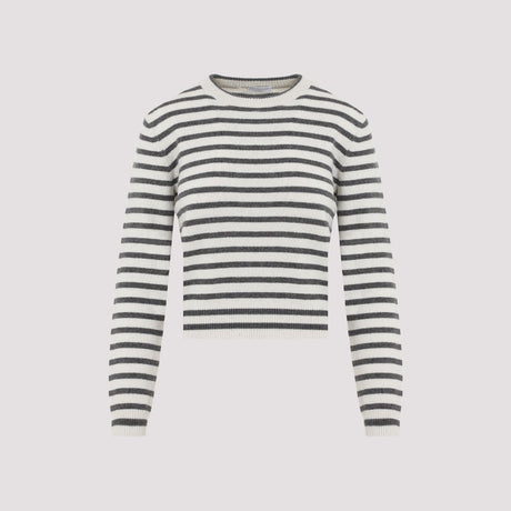 BRUNELLO CUCINELLI Elegant Stripe Paillettes Sweater for Women