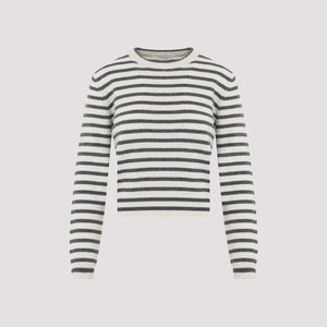 BRUNELLO CUCINELLI Elegant Striped Cashmere Blend Sweater