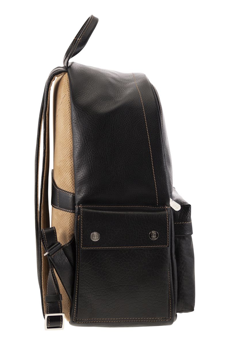 BRUNELLO CUCINELLI Calfskin Backpack with Grain - 32 x 43 x 20 cm